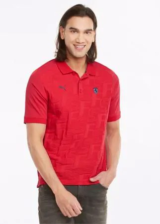 Поло Scuderia Ferrari Style Jacquard Men's Polo Shirt