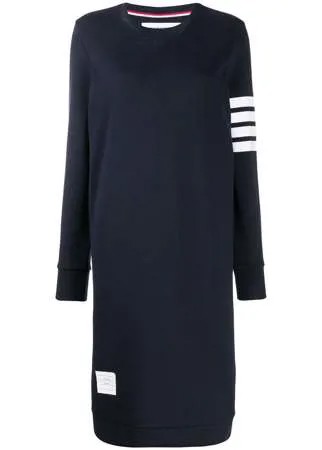 Thom Browne платье-толстовка длины миди с полосками 4-Bar
