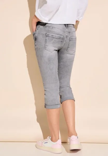 Джинсы STREET ONE 3/4, 5 карманов, цвет Silver Grey Random Wash