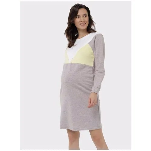 Платье I love mum Эриэл кофейное для беременных и кормящих (44)