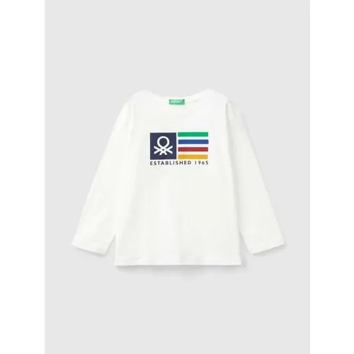 Лонгслив UNITED COLORS OF BENETTON, размер 116, , белый