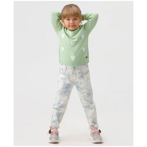 Джинсы  Button Blue, размер 104, голубой