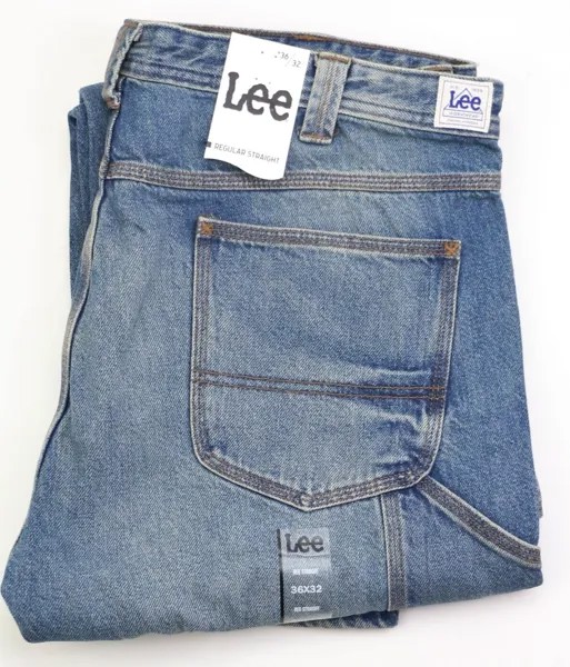 Новые мужские джинсы Lee Carpenter Jeans Regular Straight, рабочая одежда, размер W36 L32