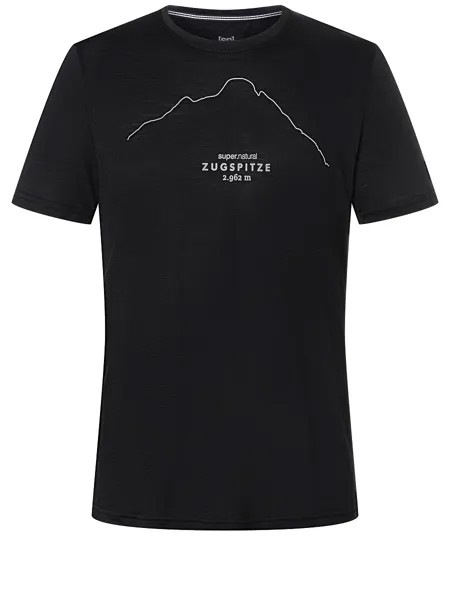 Рубашка super.natural Merino T Shirt, черный
