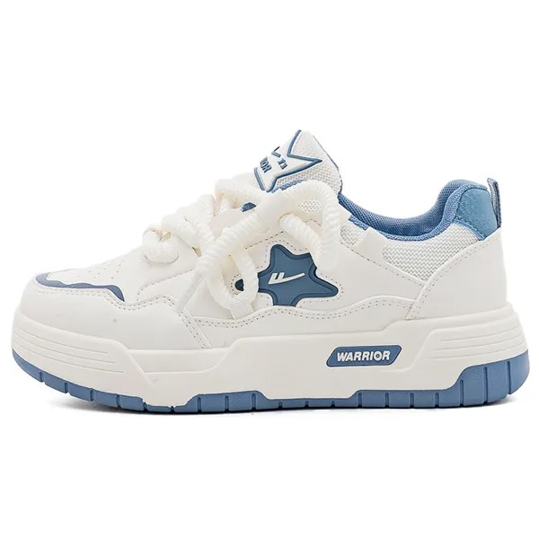 Кроссовки WARRIOR Skateboarding Shoes Women's Low-top Beige/Dark Blue, бежевый/темно-синий