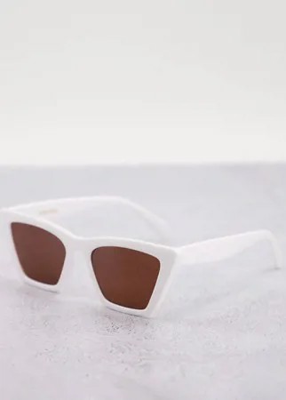 Солнцезащитные очки в белой оправе «кошачий глаз» & Other Stories-Белый