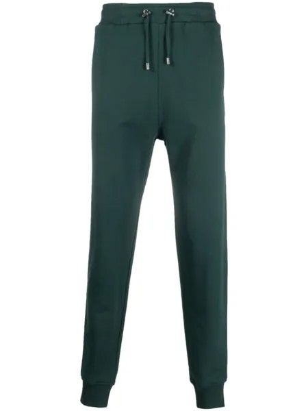 Balmain спортивные брюки с нашивкой-логотипом, зеленый