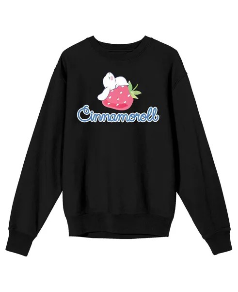 Мужской и женский черный пуловер с капюшоном Hello Kitty & Friends Cinnamoroll Bioworld