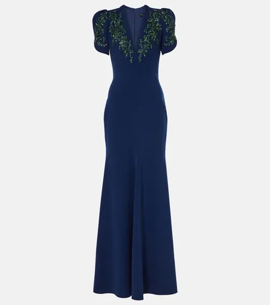 Платье Serenade с декором Jenny Packham, синий