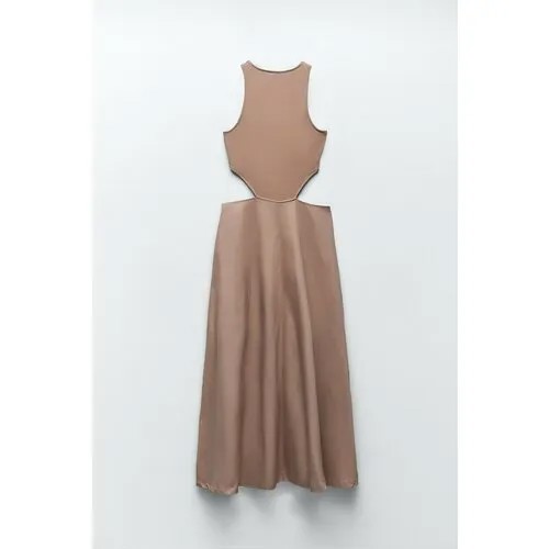 Сарафан Zara, размер S, серый, розовый