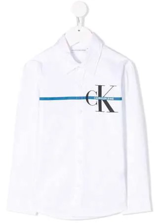 Calvin Klein Kids рубашка на пуговицах с логотипом