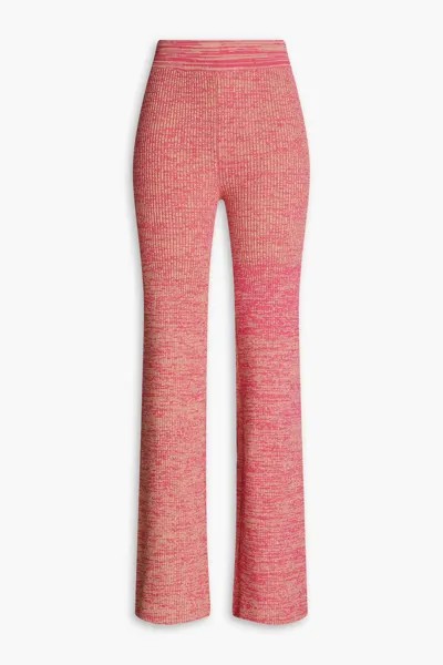 Soleima расклешенные брюки фактурной вязки в рубчик Remain Birger Christensen, пурпурный