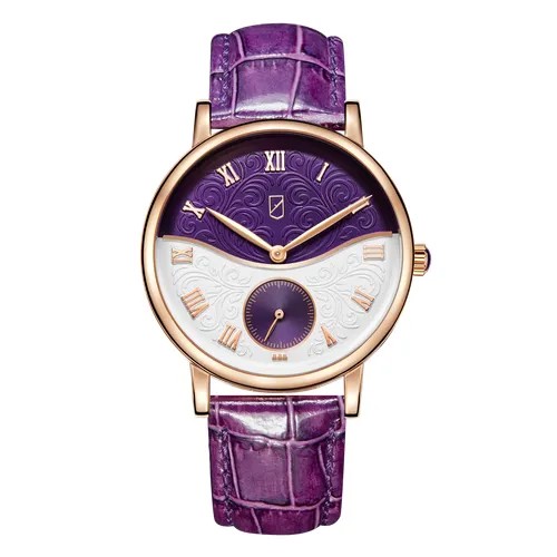 Наручные часы УЧЗ 3058L-2, фиолетовый, белый