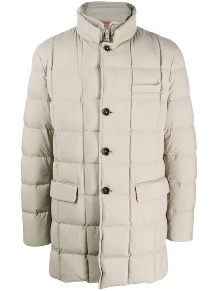Fay layered padded coat, нейтральный цвет