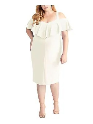 RACHEL ROY Женское белое платье-футляр на тонких бретельках ниже колен плюс 16W