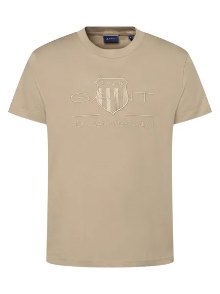 Футболка Gant, цвет Sand/Dark Beige