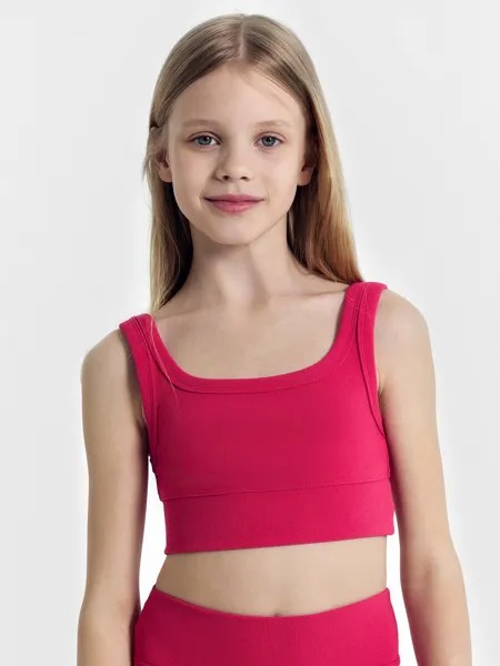 Топ для девочек для занятий спортом в розовом цвете