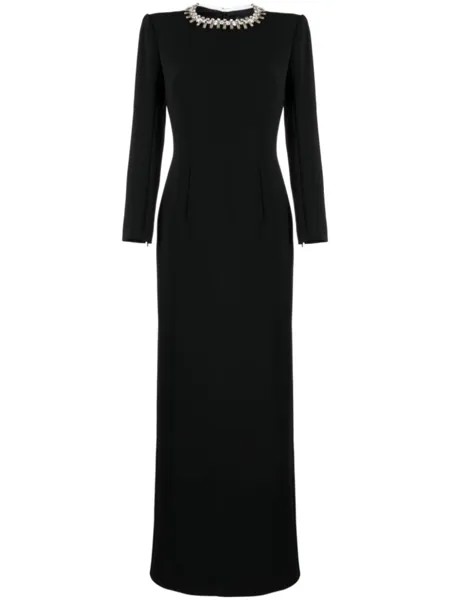 Платье макси Thetis с кристаллами Jenny Packham, черный