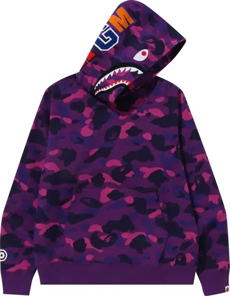 Худи BAPE Color Camo Shark Pullover 'Purple', фиолетовый
