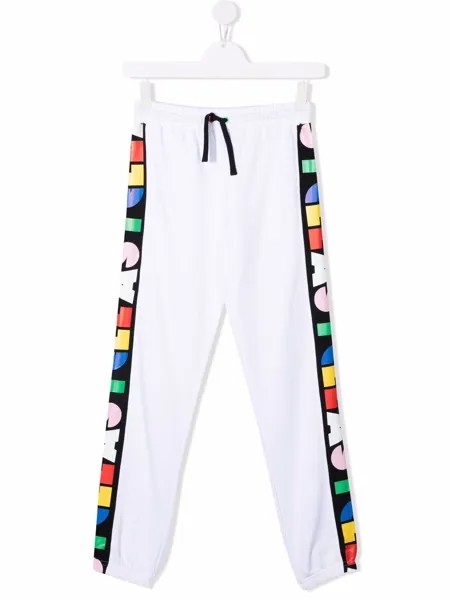 Stella McCartney Kids спортивные брюки с кулиской и логотипом