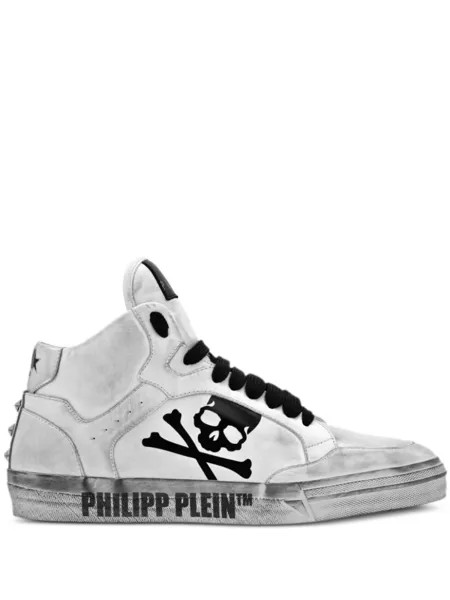 Philipp Plein кеды Retrokickz с эффектом потертости, белый