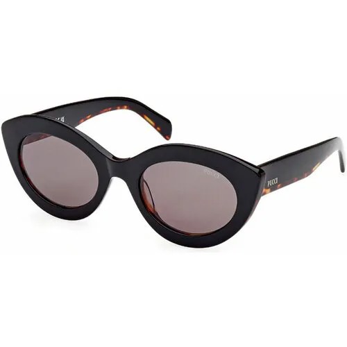 Солнцезащитные очки Emilio Pucci, кошачий глаз, оправа: пластик, для женщин, коричневый