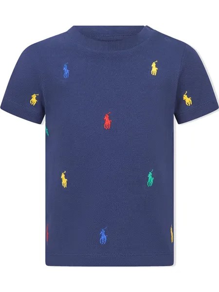 Ralph Lauren Kids футболка с вышивкой Polo Pony