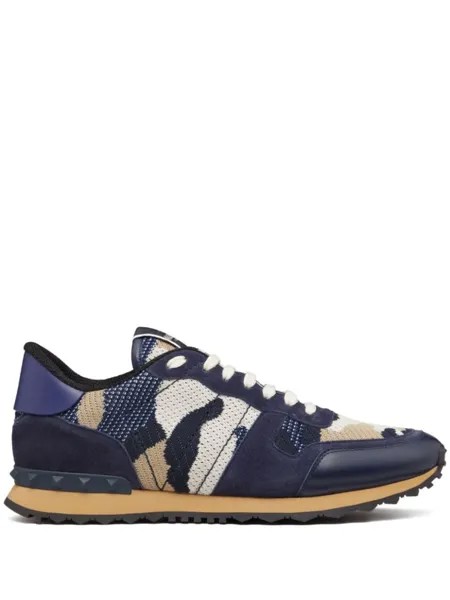 Valentino Garavani кроссовки Camouflage Rockrunner, синий