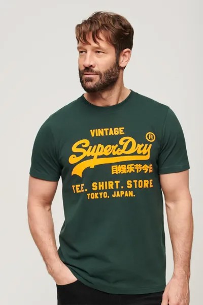 Футболка с логотипом Superdry, зеленый