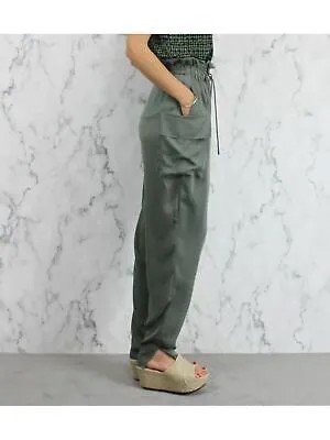 EMPORIO ARMANI Женские зеленые эластичные брюки с оборками 40
