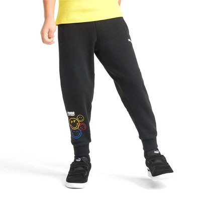 Спортивные штаны Puma Tr Cl X Smiley World Boys Черные повседневные спортивные штаны 846973-0