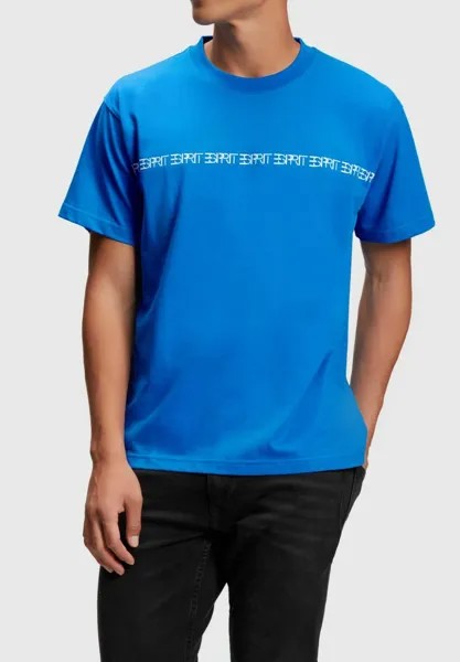 Футболка с принтом Esprit, синий