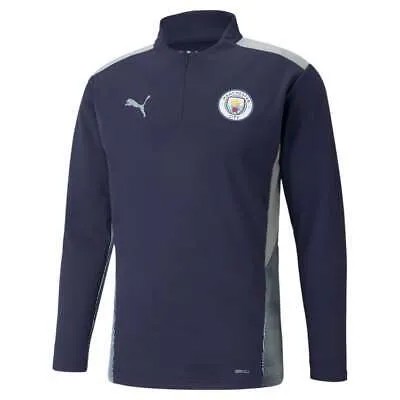 Puma Mcfc Training Mock Neck Long Sleeve Qtr Zip Pullover Mens Size XXXL Casual