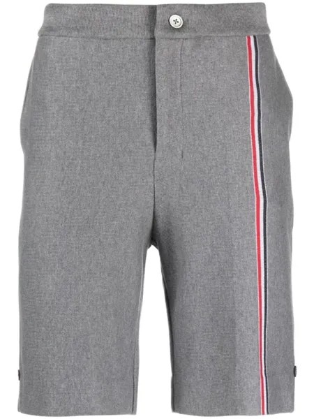 Thom Browne шорты с полосками RWB, серый