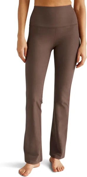 Тренировочные брюки с высокой талией Spacedye Beyond Yoga, цвет Truffle Heather
