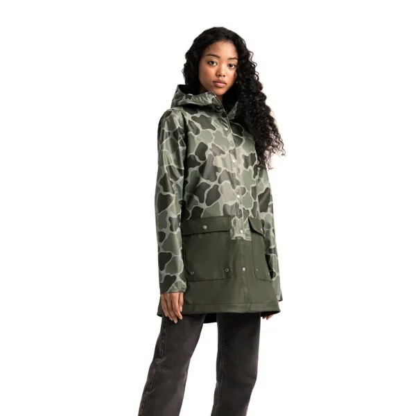 Herschel Rainwear Parka Женская зеленая верхняя одежда с камуфляжным принтом Куртка для активного отдыха