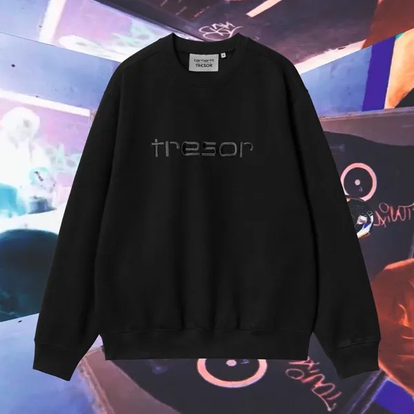 Рубашка X Tresor Techno Alliance Sweatshirt Carhartt Wip, черный