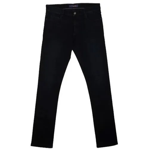 Джинсы Trussardi Jeans, средняя посадка, размер 46, черный, синий