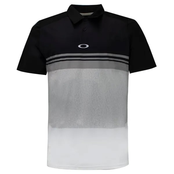 Черная мужская рубашка-поло для гольфа с цветными блоками Oakley, черный