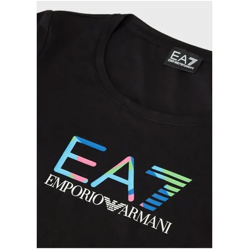 Футболка EA7, хлопок, размер 48, белый