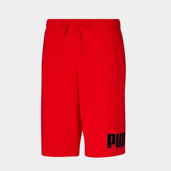 Мужские шорты Puma из флиса с большим логотипом, красный