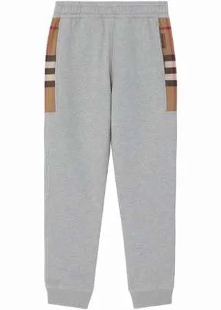 Burberry спортивные брюки со вставками в клетку