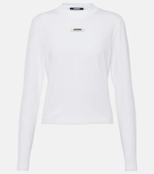 Футболка Le Gros Grain Manches Longues топ Jacquemus, белый