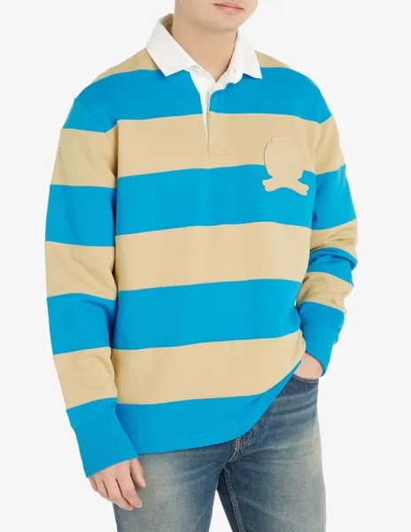 Рубашка-поло для регби с длинными рукавами Tommy Hilfiger, синий