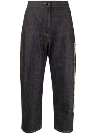 Christian Dior укороченные джинсы pre-owned со вставками