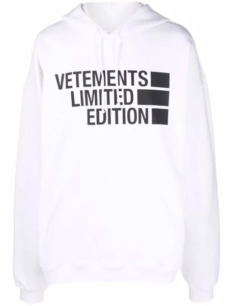 VETEMENTS худи оверсайз с логотипом