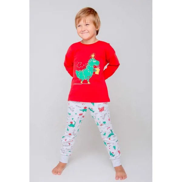 Crockid  Пижама для мальчика Новогодние динозавры