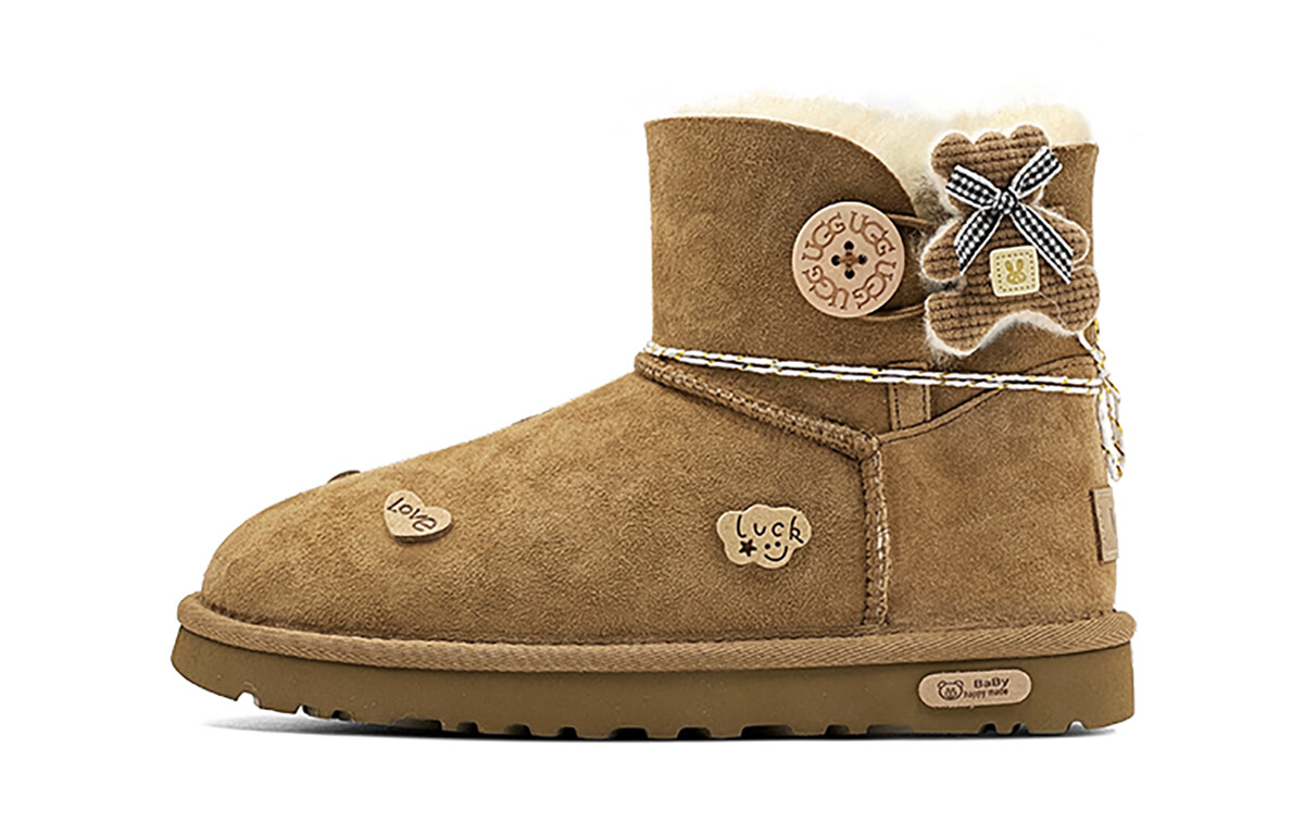 Женские мини-сапоги Bailey Bow II Snow Boots бежевого цвета Ugg