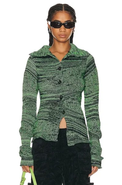 Свитер Acne Studios Turtleneck, цвет Navy & Fluo Green