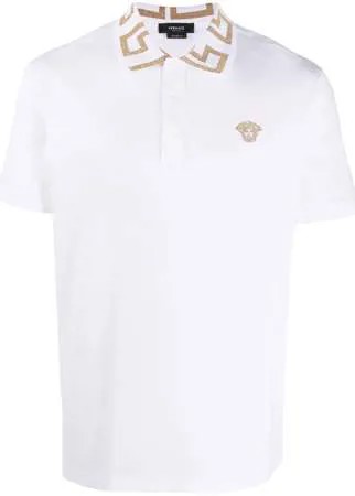 Versace рубашка поло с узором Greca